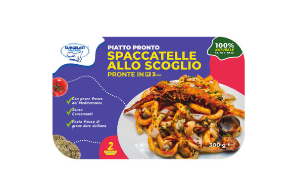 Packaging Spaccatelle allo Scoglio - Piatto Pronto - Surgelati Mazara