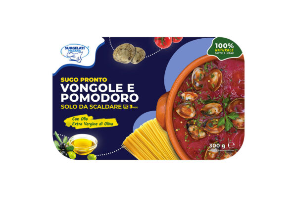 Packaging Sugo Vongole e Pomodoro - Sughi Pronti - Surgelati Mazara
